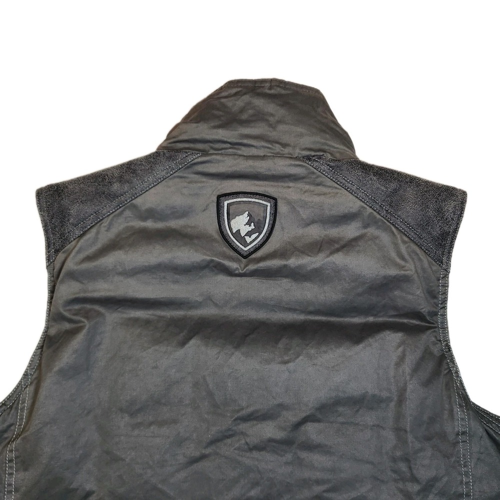 KÜHL Arktik 800 Fill Goose Down Vest Men's Medium Gray Waxed Outdoor - Picture 8 of 12
